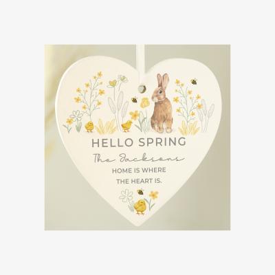 Dunelm Personalised Spring Bunny Heart Decoration