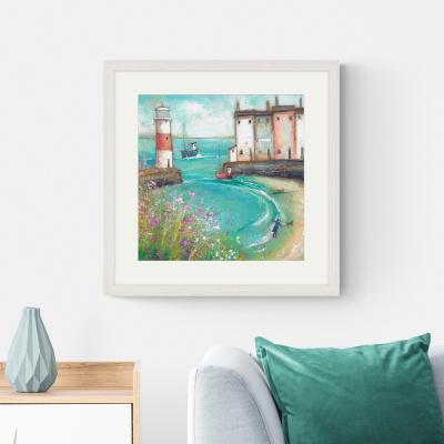 Dunelm Harbour Breeze by Mark Lambert Framed Print Blue