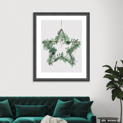 Dunelm The Art Group Fern Star Framed Print Green