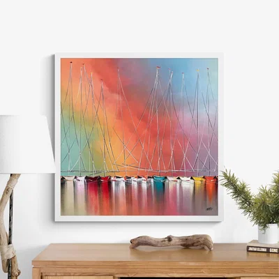 Dunelm Liberte Framed Print White
