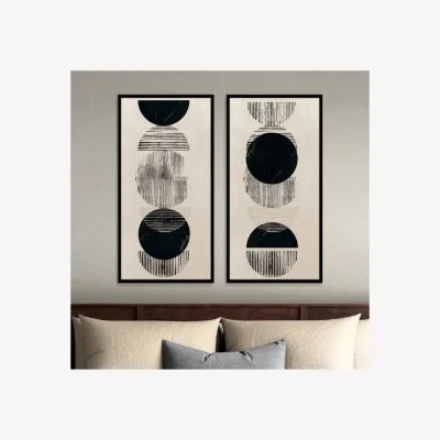 Dunelm Set of 2 Unbound Creativity Framed Prints Black