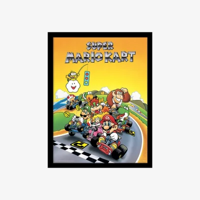 Dunelm Super Mario Kart Retro Framed Print