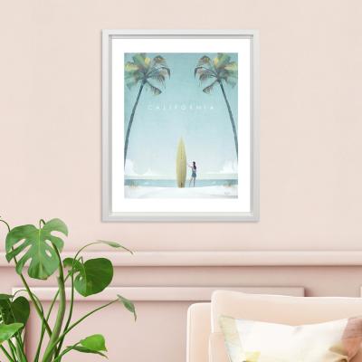 Dunelm The Art Group California Framed Print Blue