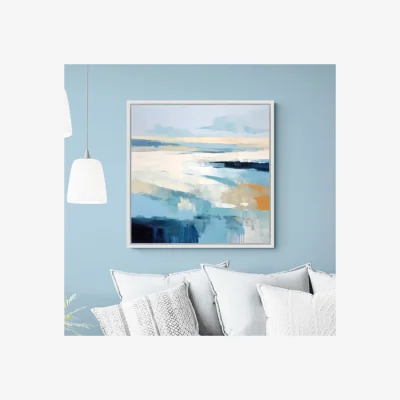Dunelm Artko Blue Reflections by Irena Orlov Framed Print