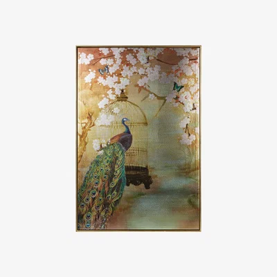 Dunelm Suki Peacock Canvas Gold