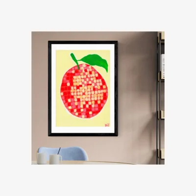 Dunelm East End Prints Disco Orange Framed Print