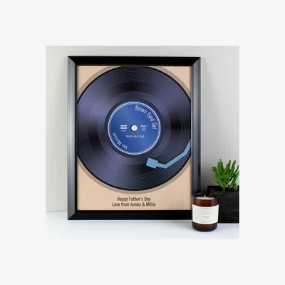 Dunelm Personalised Retro Vinyl Framed Print Black