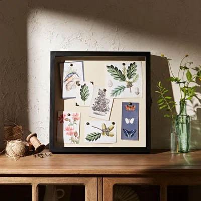 Dunelm Wooden Shadow Bow Frame Black