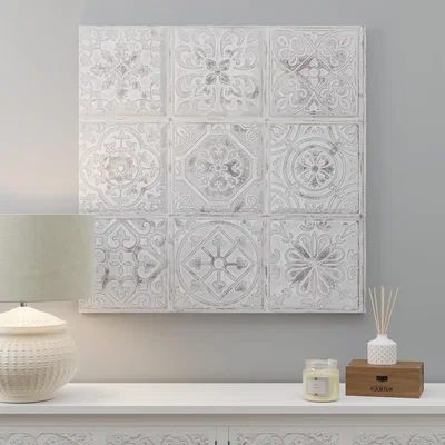 Dunelm Morroccan Tile Canvas White
