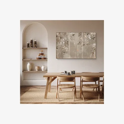 Dunelm Japanese Garden Framed Canvas