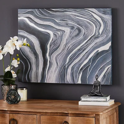 Dunelm Large Marble Canvas Grey