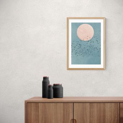 Dunelm East End Prints Fly Away Print Blue/Pink