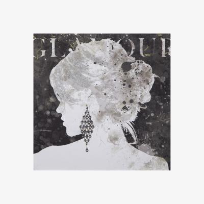 Dunelm Glamour Profile Emblished Canvas Silver