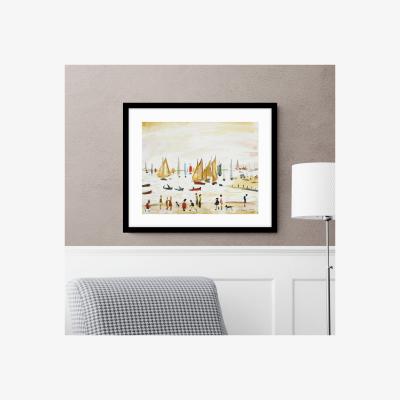 Dunelm Yachts 1959 Lowry Framed Print MultiColoured