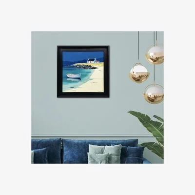 Dunelm Hebridean Fisherman's Cottage by Anthony Barber Framed Canvas