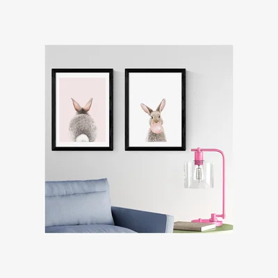Dunelm East End Prints Set of 2 Baby Bunny Prints
