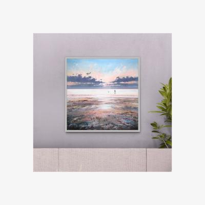 Dunelm Figures At Dusk Framed Print