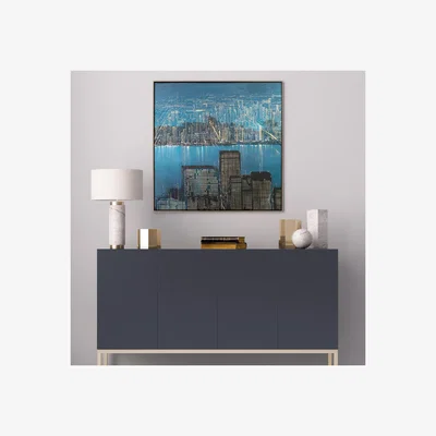 Dunelm Night Life Framed Canvas