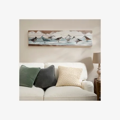 Dunelm Seaside Birds Driftwood Style Wall Art