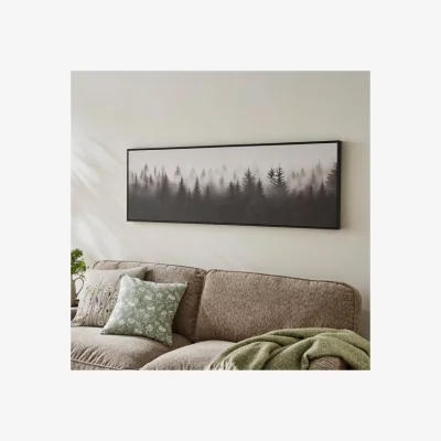 Dunelm Alpine Forest Landscape Framed Canvas