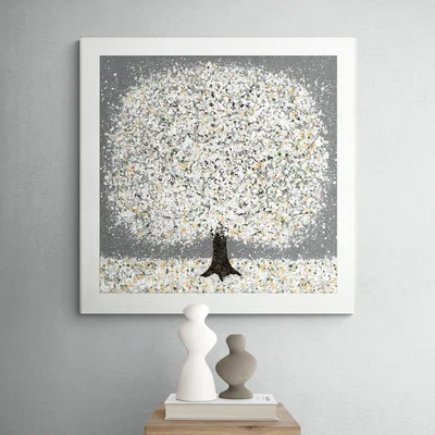 Dunelm Winter Tree Framed Print White