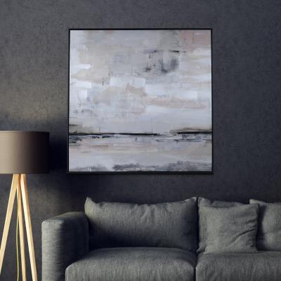 Dunelm The Art Group Premium Edit The Turning Tide Framed Canvas Grey