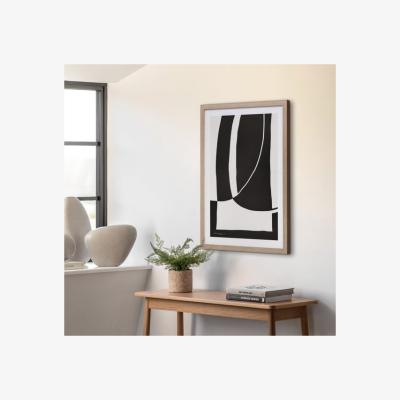Dunelm Cedar & Sage Abstract Noir et Blanc Framed Print