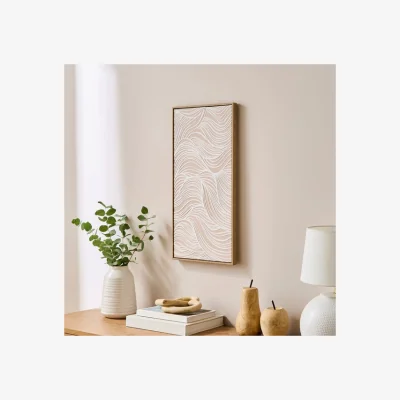 Dunelm Coastal Swirl Framed Canvas