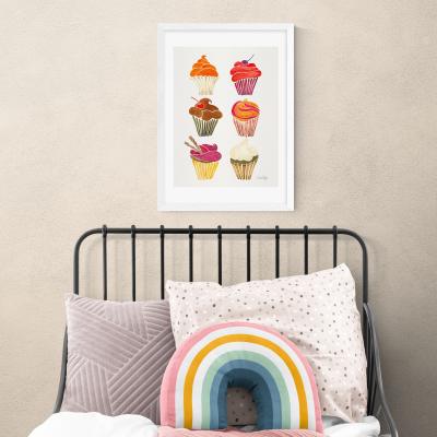 Dunelm East End Prints Cupcakes Print MultiColoured