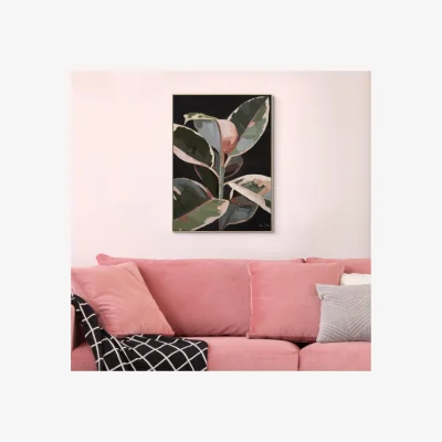 Dunelm Cedar & Sage Robusta Botanical Framed Print Gold