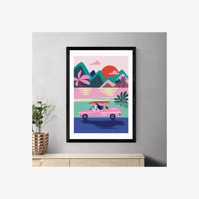 Dunelm East End Prints Road Trip Print by Rachel Lee