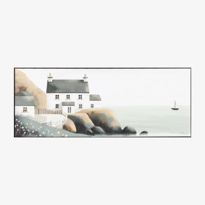 Dunelm Cedar & Sage By The Sea Framed Canvas