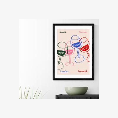 Dunelm East End Prints Cheers Glasses Print