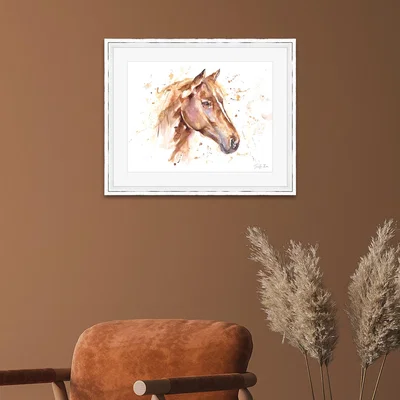 Dunelm The Art Group Glorious Horse Framed Print Brown