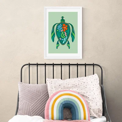 Dunelm East End Prints Sea Turtle Print Green