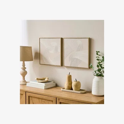 Dunelm Set of 2 Rope Print Framed Canvases