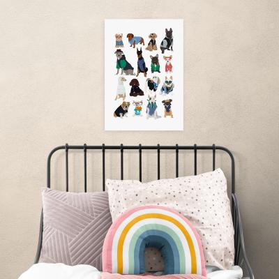 Dunelm East End Prints Cool Dogs Print MultiColoured