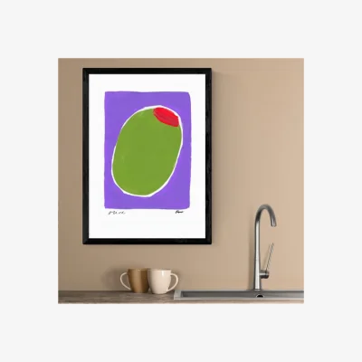 Dunelm East End Prints Big Olive Framed Print