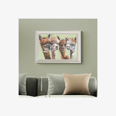 Dunelm Mop Tops Framed Print Brown