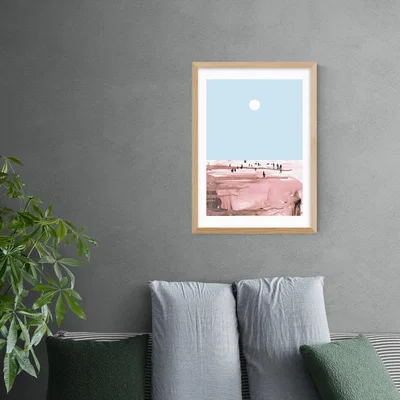 Dunelm East End Prints Rose Beach Print Blue/Brown