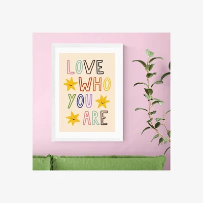 Dunelm East End Prints Love Who You Are by Emmy Lupin Studio Print