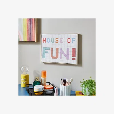 Dunelm House of Fun Embroidered Wall Art