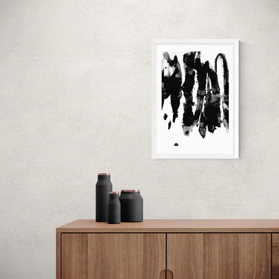 Dunelm East End Prints Watercolours 1 Print Black