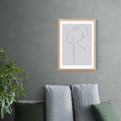 Dunelm East End Prints Female Print Black and white
