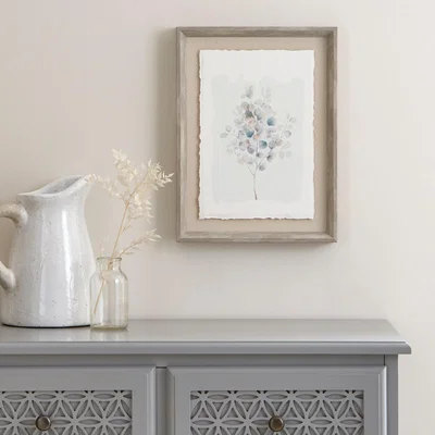 Dunelm Eucalyptus Framed Print Blue, White and Brown