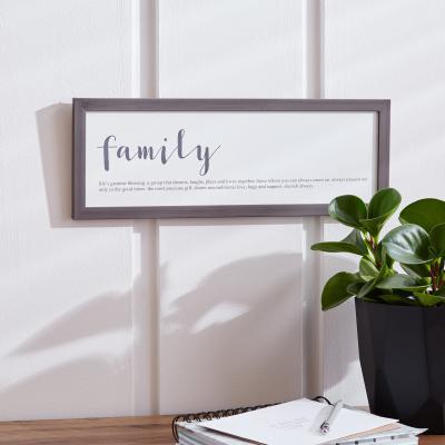 Dunelm Family Wall Plaque Black