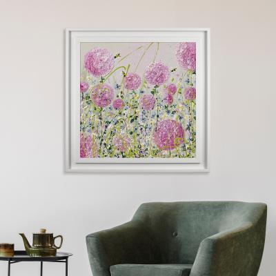 Dunelm The Art Group Honey Bee's Framed Print Pink/Green
