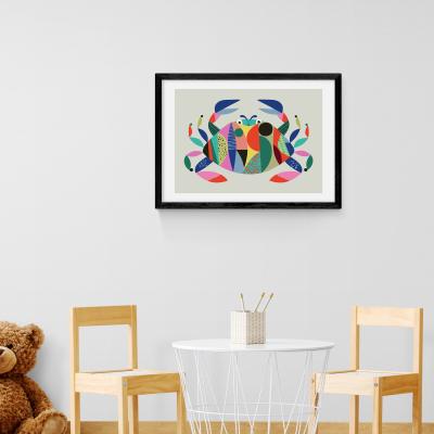 Dunelm East End Prints Crab Print MultiColoured