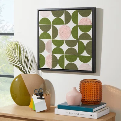 Dunelm Elements Tufted Wall Art 43x43cm Black