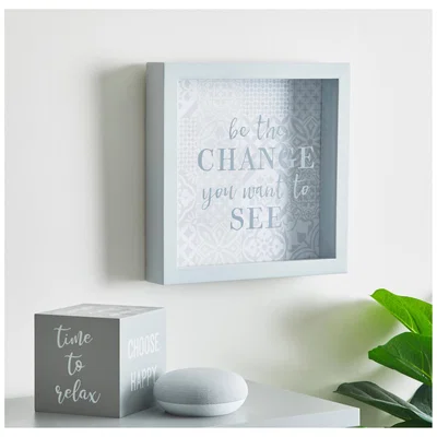 Dunelm Hanging Money Box Plaque Grey
